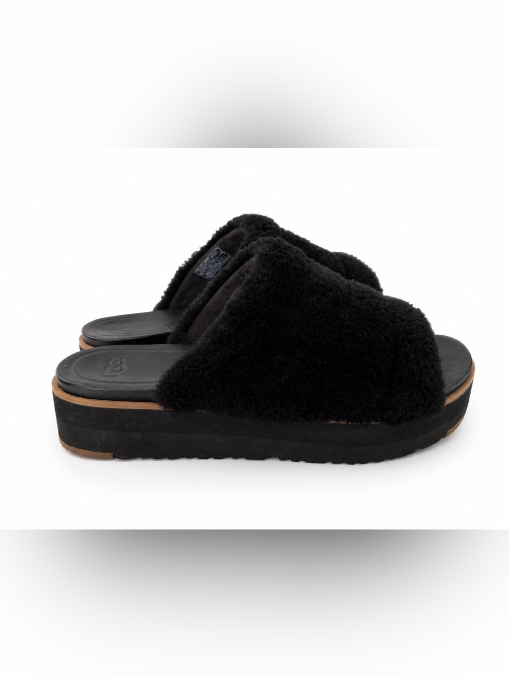 UGG Black Fluff Yeah Slides